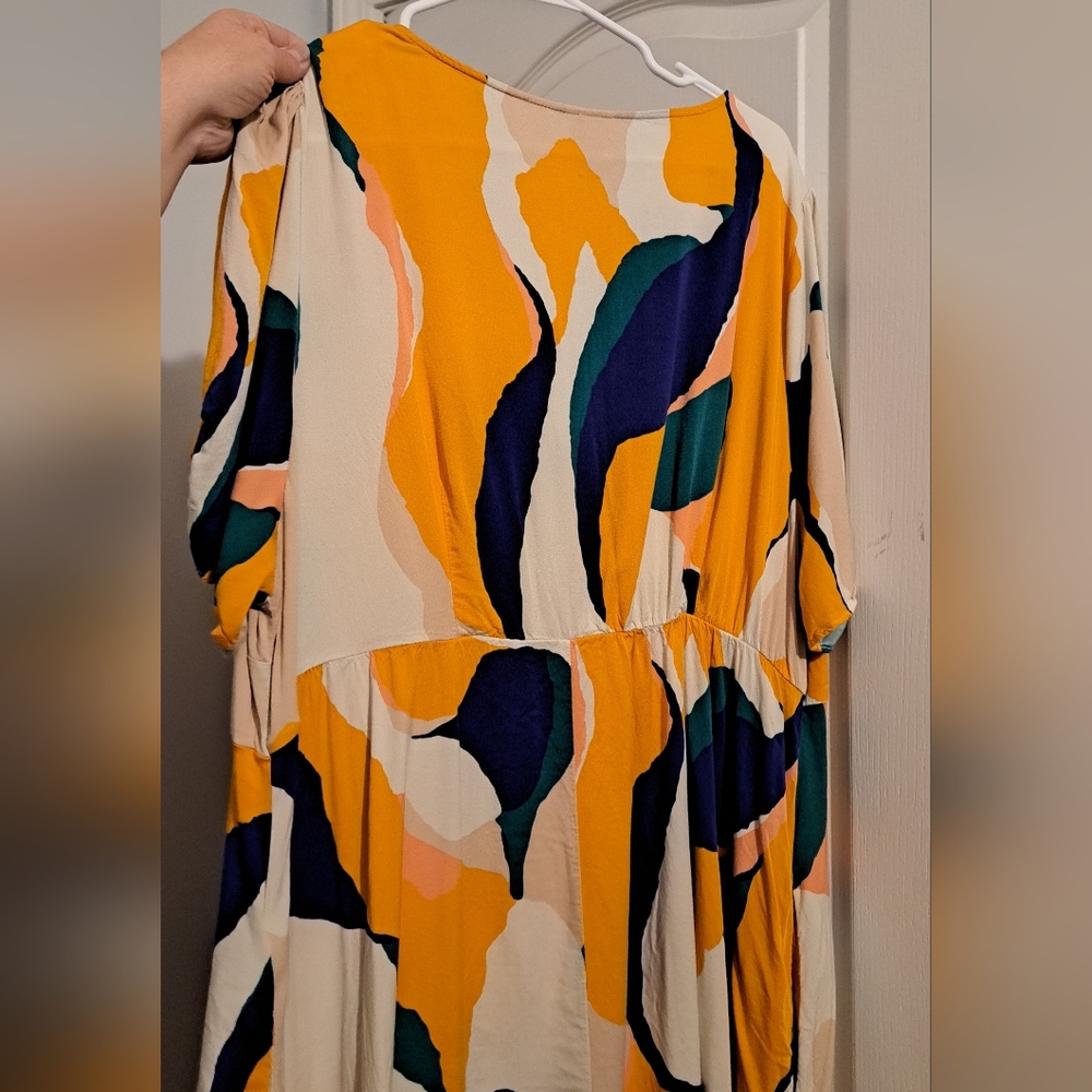 Ava & Viv Colorful Abstract Midi/Maxi Dress 2X - Picture 6 of 7